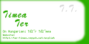 timea ter business card